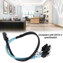 Mini SAS 4i SFF-8087 36P 36-Pin Male to 4 SATA 7-Pin Splitter Adapter Cable 0.5M Connecter Support for 10 GBPs Band 2024 - buy cheap