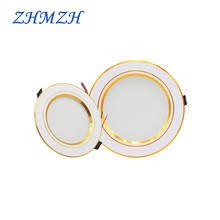 ZHMZH LED Downlight Recessed Round Gold Ceiling Light 5W 9W 12W 15W 18W White/Warm white Aluminum LED Down Lamp Ultra Thin 2024 - buy cheap