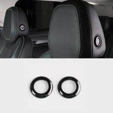 Reposacabezas de asiento Interior de acero inoxidable para Skoda Karoq 2017 2018, ajuste embellecedor de cubierta de botón, accesorios de estilo de coche, 2 unids/set/juego 2024 - compra barato