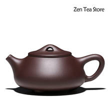 Real Yixing Purple Clay Raw Ore Purple Clay Ball Shaped Infuser Holes Effluent Stone Scoop Tea Pot Kung Fu Tea Set Zisha Pots 2024 - buy cheap