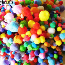 50PCS Mix size pompom  pom-poms Crafts material Doll accessories Early learning educational toys Kindergarten activity items OEM 2024 - buy cheap
