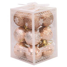 12 шт., декоративные подвесные шары для рождественской елки 2024 - купить недорого