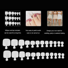 500Pcs fake nails Fake Toenail Tips Set Full Cover False Toe Nail Tips for DIY Nail Art & Manicure Salons 12 Sizes Nail Art 2024 - buy cheap