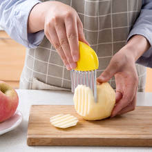 Кухонный нож из нержавеющей стали для резки картофеля, картофеля фри, огурцов 2024 - купить недорого