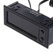 Voltímetro e monitor de tensão da bateria, relógio multifuncional diy de 12v dc para medir temperatura do carro 2024 - compre barato