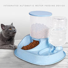 Alimentador automático para gatos, com dispensador de água, ferramenta prática para alimentar cães e gatos, tigela para beber animais de estimação 2024 - compre barato