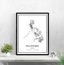 Philippines map print poster canvas | Philippines Street map | Philippines city map print poster canvas 2024 - buy cheap