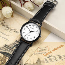 Женские часы с простым кожаным ремешком кварцевые наручные часы классические повседневные Модные Аналоговые часы женские часы Reloj Hombre Reloj Mujer 2024 - купить недорого