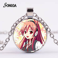 Fashion Anime Akame Ga KILL Necklace Lovely Cartoon Figure Printed Glass Cabochon Pendant Chain Necklace for Anime Lovers 2024 - buy cheap