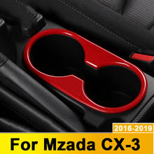 Car Water Cup Holder Panel Frame Decoration Trim Stickers Cover Interior Moulding For Mazda CX3 CX-3 2016-2018 2019 Accessories 2024 - buy cheap