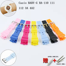 Watch accessories pin buckle 14mm For Casio BABY-G BA-110 111 112 3A 4A2 men's and women's resin silicone rubber sports strap 2024 - buy cheap