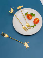 Net Red Creative Cat Fish Spoon 304 Stainless Steel Coffee Spoon Dessert Spoon Cute Mixing Spoon 2024 - buy cheap