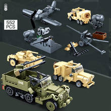 Brinquedo de blocos de construção, avião blindado, série militar, segunda guerra mundial, itens de montar, presentes 2024 - compre barato