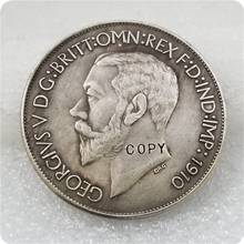 Wales 1910 George V Pewter Retro Pattern Proof Crown Coin Copy 2024 - buy cheap