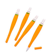 20 PCs Creative Soft Flat Head Carrot Neutral Pen Cute Rabbit Pen Student Exam Office Black Pen Kawaii School Supplies 2024 - buy cheap