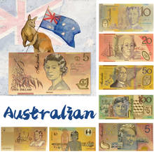WR 5,10,20,50,100, Dólar Australiano, dinero falso, de oro, lector de papel, billetes de banco para regalos originales, triangulación de envíos 2024 - compra barato