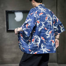 Cárdigan Kimono japonés para hombre, camisa tradicional japonesa, Kimono Yukata, Karate, Samurai, ropa de calle Haori FF2843 2024 - compra barato