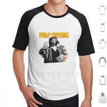 Pulp fiction t camisa diy algodão tamanho grande S-6xl pulp filmes de ficção 80 s quentin tarantino pop cultura fims fodão mulher 2024 - compre barato