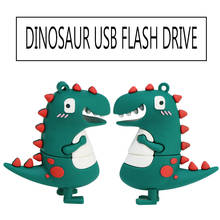Pen drive usb fofo de dinossauro 32gb, 64 gb 128 gb flash drive drive drive drive u disk 2024 - compre barato