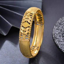 Wando 1 pçs/lote moda ouro cor pulseiras para mulheres/menina oriente médio árabe/dubai cobre pulseiras jóias dia das bruxas mama presentes 2024 - compre barato