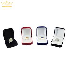Wholesale Engagement Velvet Ring Box Jewelry Display Storage Case For Wedding Ring Valentine's Day Gift Organizer 2024 - buy cheap