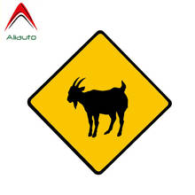 Aliauto Warning Car Sticker Personality Goat Animal Decal Accessories PVC for Jeep Renegade Turk Vw Renault Clio Saab,12cm*12cm 2024 - buy cheap