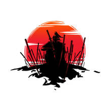 Dawasaru Fashion Japanese Samurai Warrior Car Sticker Automobiles Exterior Accessories PVC Decals for Bmw Audi Ford,14cm*14cm 2024 - buy cheap