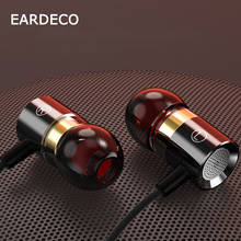 EARDECO Transparent Earcaps Wired Mobile Headphones Bass In Ear Phone Earphone Earbuds 3.5mm Music Sport Headphone Mic Stereo 2024 - buy cheap