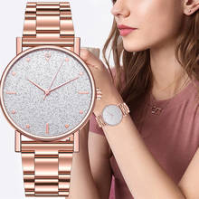 2020 модные женские часы со стальным браслетом, роскошные женские часы со звездным циферблатом, кварцевые аналоговые часы Montre femme, повседневные часы 2024 - купить недорого