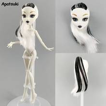 Cabeza de muñeca blanca con pelo de peluca recta para muñeca Monster High, cabeza de maquillaje de plástico para muñeca Monster, accesorios de juguete para niños 2024 - compra barato