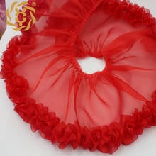 2Yards Red Pink DIY Clothing Accessories 20cm Folded Chiffon Yarn pleated Lace Mesh Lace Trim Gauze Ruffles Accessories 2024 - buy cheap