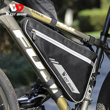 WEST BIKING Large Capacity Bicycle Triangle Bag Frame Waterproof Cycling Bag MTB Road Bike Bag Reflective Bicycle Accessories 2024 - buy cheap