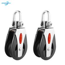 2PCS Sheave Block Universal Head Single Pulley 1500Lbs Load Capacity Swivel Sailboat Plain Bearing Block Rope Boat Accessories 2024 - buy cheap