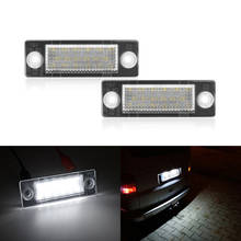 Lâmpada para luz de carro, 2 peças, 18smd led, placa de identificação traseira, para vw jetta, touran/passat b6 5d, skoda superb 1 3u b5, estilo 2024 - compre barato