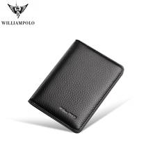 WILLIAMPOLO New 2021 Mens slim Wallet Credit Card Holder Bifold Mini Purse Ultra-thin Multi High capacity Card Case Slots 2024 - buy cheap