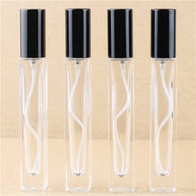 Garrafa de perfume portátil 20 m 10ml, garrafa de vidro preto com atomizador, recipientes cosméticos vazios para viagem 2024 - compre barato