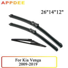 Appee-conjunto de lâminas de limpador dianteiro e traseiro, para kia venga mk1 2013-2015 2009 2019 2018 2017 14, para-brisa, 26 ", 14", 12" 2024 - compre barato