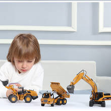 TongLi Alloy Toys 1:50 Scale model hydraulic dump truck excavator Wheel Loader Model machineshop car truck set Boys  collections 2024 - buy cheap