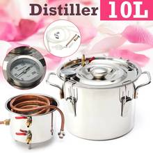 10L Moonshine Distiller Boiler Cooler Stainless Steel Copper Alcohol Water Wine Essential Oil Brewing 2024 - buy cheap