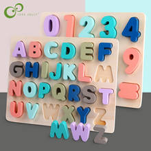 Деревянные детские игрушки Монтессори, игрушки с цифровым алфавитом, соответствующие математическим пазлам, обучающие игрушки для детей дошкольного возраста, YJN 2024 - купить недорого