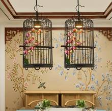 New Nordic Chinese bird Pendent Lamp simple bedroom restaurant study corridor aisle bar creative wrought iron chandelier 2024 - buy cheap