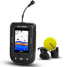 Localizador de peixes portátil, cabo atualizado, alarme sonda, 9m de profundidade, 0.6-100m, sensor transdutor, sonar, colorido 2024 - compre barato