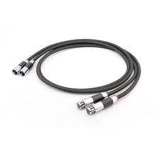 Pair hi-end 100% Pure Solid Silver XLR Analog Audio Interconnect Cable Stereo Balanced XLR male to XLR female Cable HIFI 2024 - buy cheap