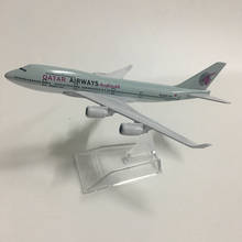 JASON TUTU 16cm Plane Model Airplane Model QATAR Airways Boeing 747 Aircraft Model 1:400 Diecast Metal Airplanes Plane Toy 2024 - buy cheap