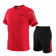 2021 мужские комплекты для бега, спортивная рубашка, шорты, спортивная одежда для бега, футбольная тренировочная форма для мальчиков, футболки, спортивный костюм 2024 - купить недорого