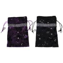 Witch Constellation Energy Crystal Storage Bag Board Game Tarot Oracle Cards Bag Plush Jewelry Drawstring Package 2024 - buy cheap