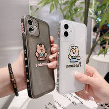 Ins Clear Cute Cartoon Bear Korean Phone Case For iPhone 12 11 Pro Max X Xs Max Xr 7 8 Puls SE 2020 Cases Soft Silicone Cover 2024 - buy cheap