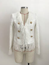 2021 Star High Quality New Fringe Wool Tweed Jacket Short Coat O80 2024 - buy cheap