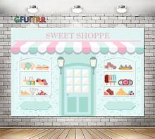 GFUITRR Candy Bar Photography Backdrops Girls Birthday Party Photo Background Sweet Cake Shop Vinyl Photo Booth Fotografia 2024 - buy cheap