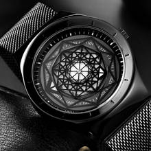 SANDA Creative Sport Watch Men Quartz Turntable Dial Luxury Steel Mesh Strap Geek Cool Male Wristwatch Relogio Masculine 2024 - buy cheap
